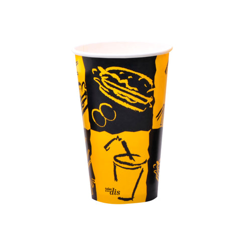 luckypack 16oz cold drink paper cup