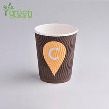 Load image into Gallery viewer, luckypack 8oz s ripple paper cup