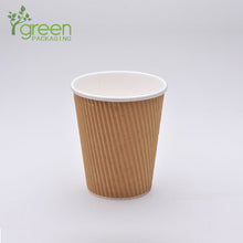 Load image into Gallery viewer, luckypack 8oz vertical ripple paper cup