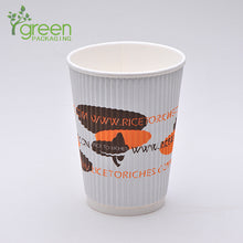 Load image into Gallery viewer, luckypack 12oz vertical ripple paper cup