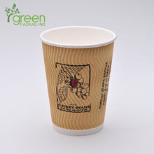 Load image into Gallery viewer, luckypack 8oz vertical ripple paper cup