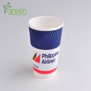 luckypack 16oz s ripple paper cup