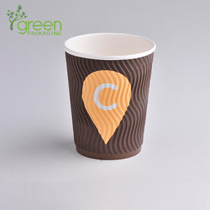 luckypack 10oz s ripple paper cup