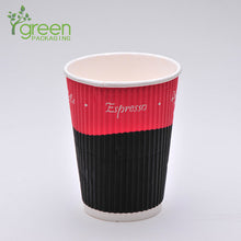 Load image into Gallery viewer, luckypack 12oz vertical ripple paper cup