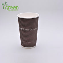 Load image into Gallery viewer, luckypack 10oz vertical ripple paper cup