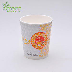 luckypack 12oz embossed paper cup