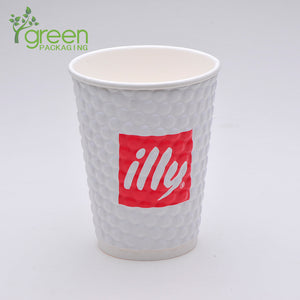 luckypack 12oz embossed paper cup