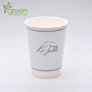 luckypack 10oz double wall paper cup