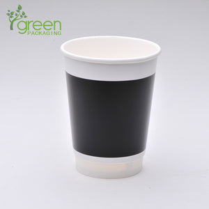 luckypack 12oz double wall paper cup